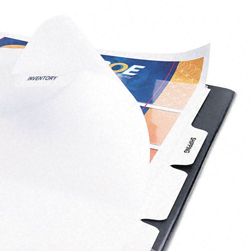 Avery 8-tab 11" x 9" Clear Label 3-hole Punched Dividers 1 set-11439