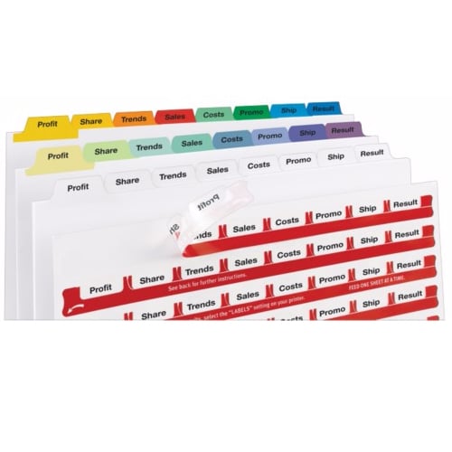 Avery 8-tab 11" x 8.5" Clear Label Dividers 1 set - 11417 - Clearance Sale