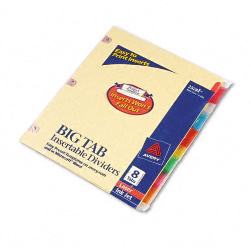 Avery 8-tab Big Tab Paper WorkSaver Multicolor Dividers - 23284 - Clearance Sale