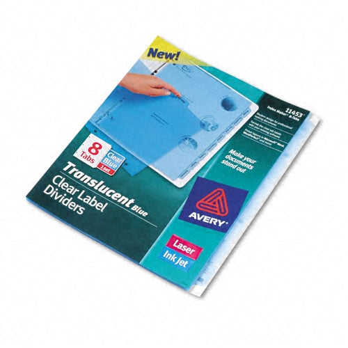 Avery 8-tab Blue 11" x 8.5" Translucent Dividers (1set) - 11453