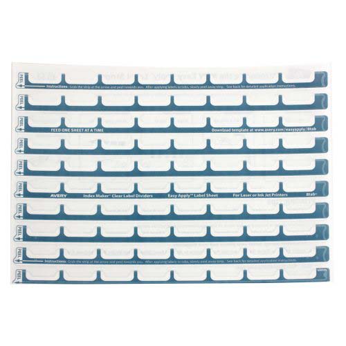 Avery 8-tab Blue 11" x 8.5" Translucent Dividers (5pk) - 12453