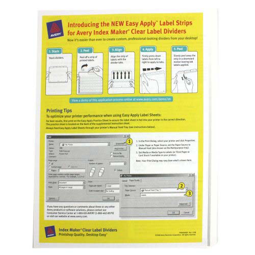 Avery 8-tab Blue 11" x 8.5" Translucent Dividers (5pk) - 12453