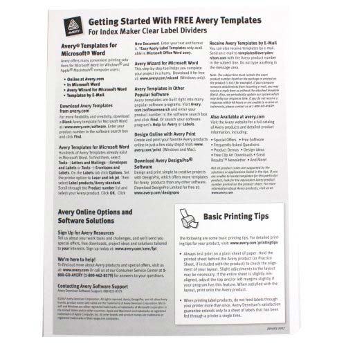 Avery 8-tab Blue 11" x 8.5" Translucent Dividers (5pk) - 12453