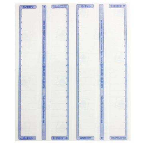 Avery 8-tab Blue 11" x 8.5" Translucent Dividers (5pk) - 12453
