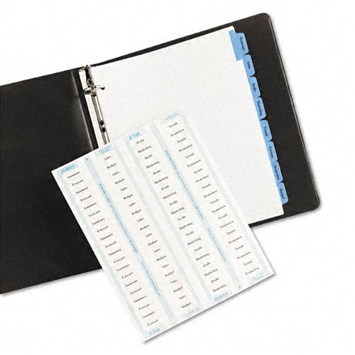 Avery 8-tab Blue 11" x 8.5" White Dividers 5pk - 11411