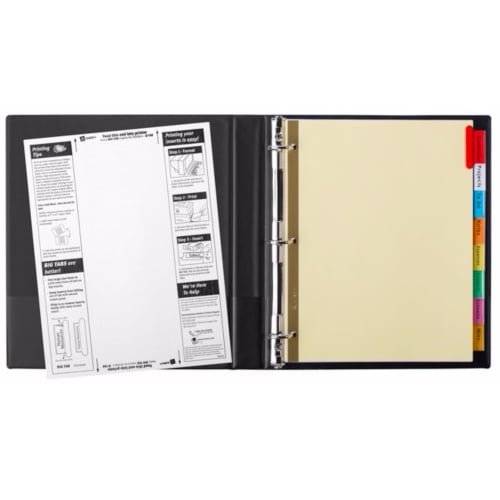 Avery 8-tab Buff Paper WorkSaver Big Tab Multicolor Dividers - AVE-11111 - Clearance Sale