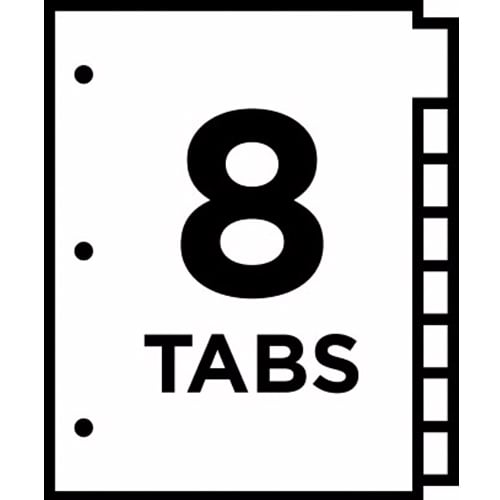 Avery 8-tab Buff Paper WorkSaver Big Tab Multicolor Dividers - AVE-11111 - Clearance Sale