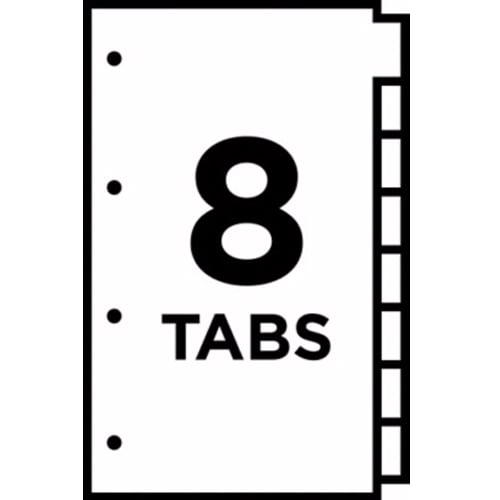 Avery 8-tab Clear WorkSaver Insertable Tab Dividers - 11116
