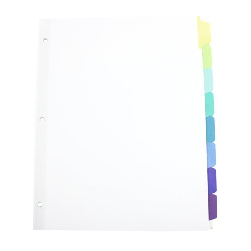Avery 8-tab Multicolor 11" x 8.5" Clear Label Dividers 5pk - 11991