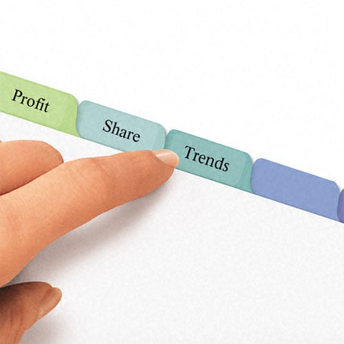 Avery 8-tab Multicolor 11" x 8.5" Clear Label Dividers 5pk - 11991