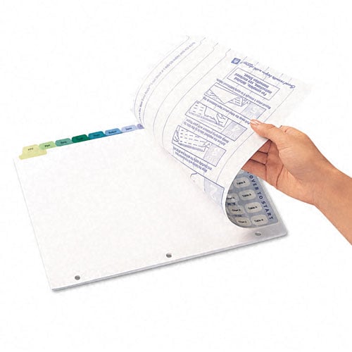 Avery 8-tab Multicolor 11" x 8.5" Clear Label Dividers 5pk - 11991