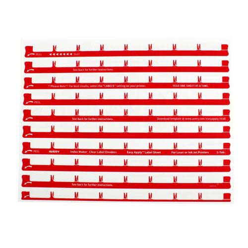 Avery 8-tab Multicolor 11" x 8.5" Clear Label Dividers 5pk - 11991
