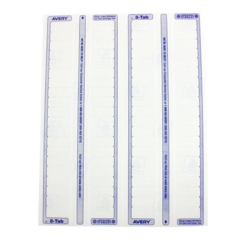 Avery 8-tab Multicolor 11" x 8.5" Clear Label Dividers 5pk - 11991