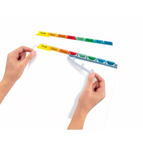 Avery 8-tab Multicolor 11" x 8.5" White Dividers 25pk - 11424