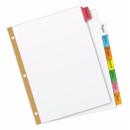 Avery 8-tab Multicolor Big Tab Write-On Dividers - 23079