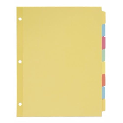 Avery 8-tab Multicolor Write-On Plain Tab Dividers 24pk - 11509