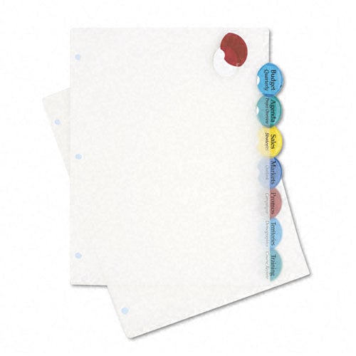 Avery 8 tab Style Edge Insertable Tab Reference Dividers - 11201 - Clearance Sale