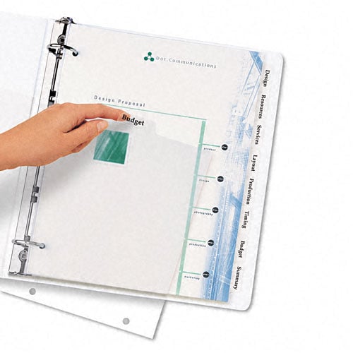 Avery 8-tab Translucent 11" x 8.5" Translucent Dividers 1 set - 11450