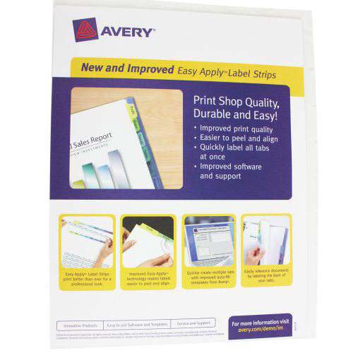 Avery 8-tab Translucent 11" x 8.5" Translucent Dividers 1 set - 11450