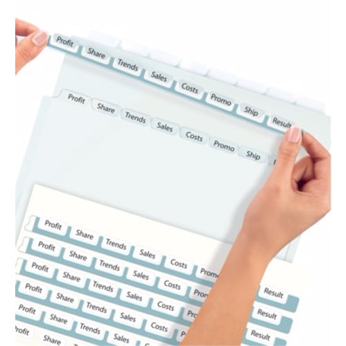 Avery 8-tab Translucent 11" x 8.5" Translucent Dividers 5pk - 12450