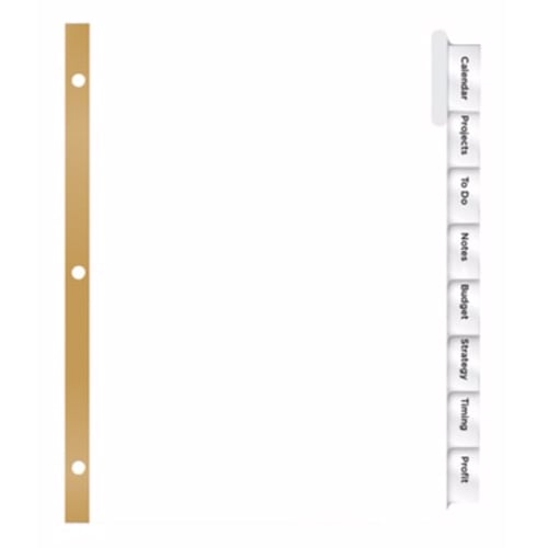 Avery 8-Tab White Paper Big Tab Clear Dividers with Reinforcing Strip - 11124