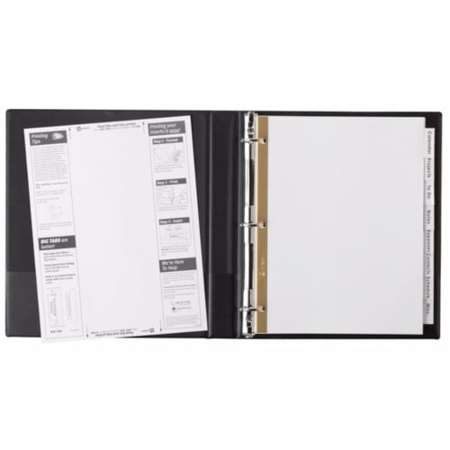 Avery 8-Tab White Paper Big Tab Clear Dividers with Reinforcing Strip - 11124