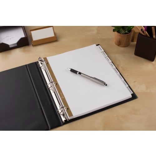 Avery 8-Tab White Paper Big Tab Clear Dividers with Reinforcing Strip - 11124