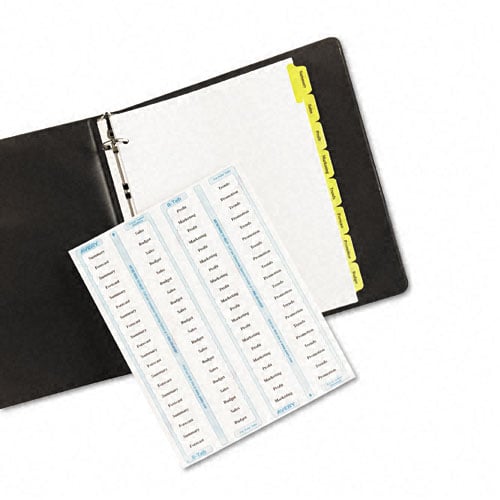 Avery 8-tab Yellow 11" x 8.5" White Dividers (5pk) - 11415