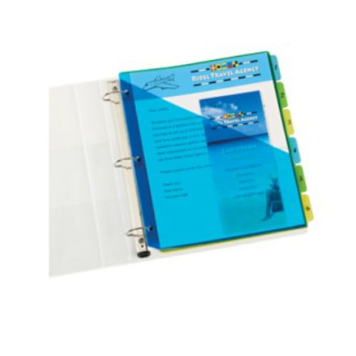 Avery 9-1/4" x 11-1/8" Multicolor 1-6 Tab Pre-printed Plastic Tab Dividers with Pockets 1 set - 11295 - Clearance Sale