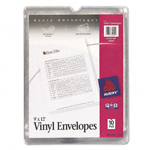 Avery 9" x 12" Vinyl Envelopes 10pk - 74804 - Clearance Sale