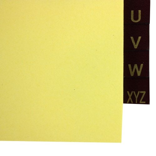 Avery A-Z tab Clear Reinforced Preprinted Red Leather Tab - 11323
