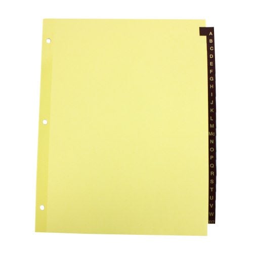 Avery A-Z tab Clear Reinforced Preprinted Red Leather Tab - 11323