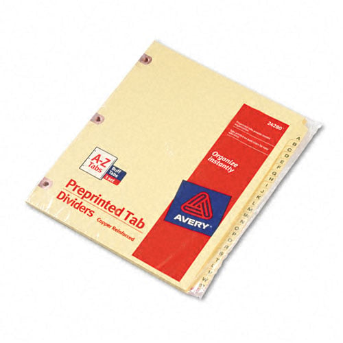 Avery A-Z tab Preprinted Laminated Tab Dividers - 24280