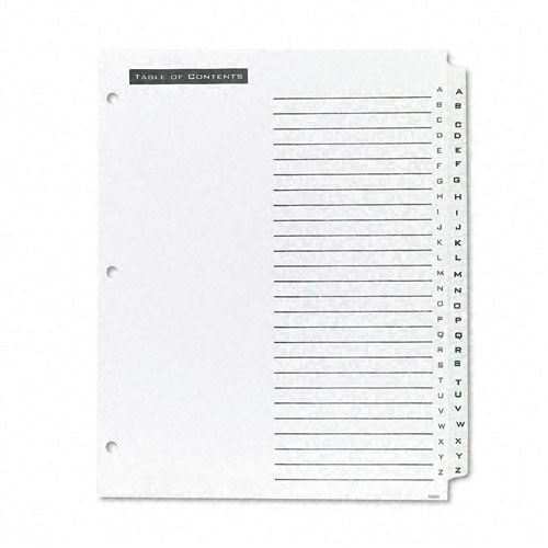 Avery A-Z tab White Office Essentials Table 'N Tabs Dividers - 11676 - Clearance Sale
