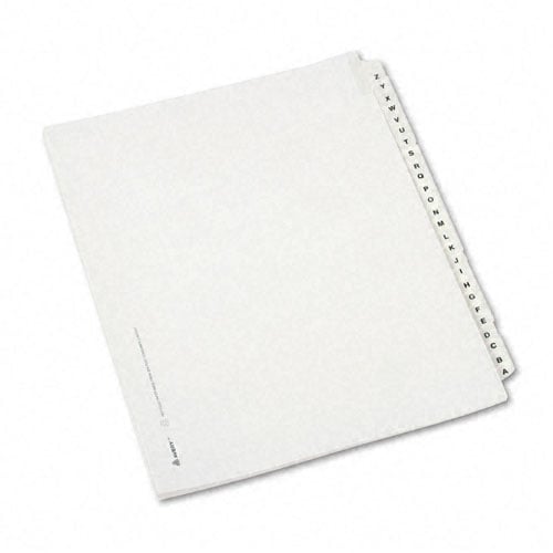 Avery A-Z White Legal 11" x 8.5" Avery Style Collated Dividers - 01400