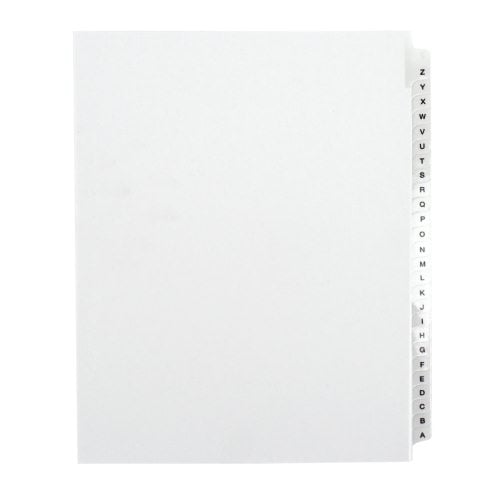 Avery A-Z White Legal 11" x 8.5" Avery Style Collated Dividers - 01400