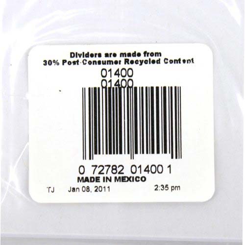 Avery A-Z White Legal 11" x 8.5" Avery Style Collated Dividers - 01400