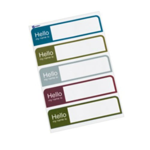 Avery Assorted 1" x 3-3/4" Flexible Self-Adhesive Name Badge Labels 100pk - 5154