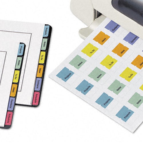 Avery Assorted Printable Repositional Plastic Tabs 1pk 80pk - 16283 - Clearance Sale