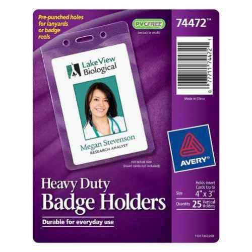 Avery Badge Holder Insert Cards Up To 3" x 4" (25pk)