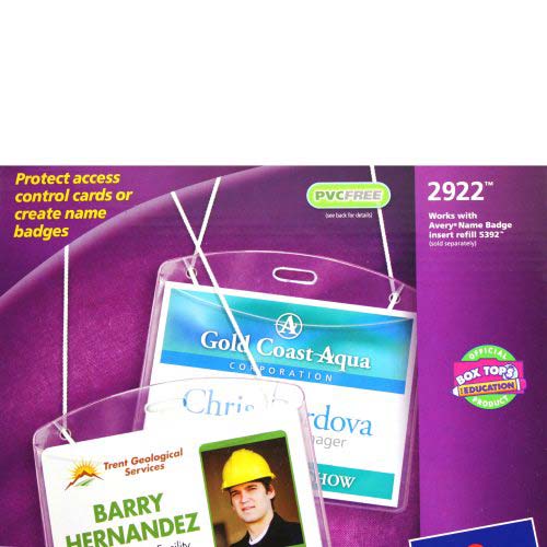 Avery Badge Holder Neck Hanging - Landscape 3" x 4" 100pk - 2922