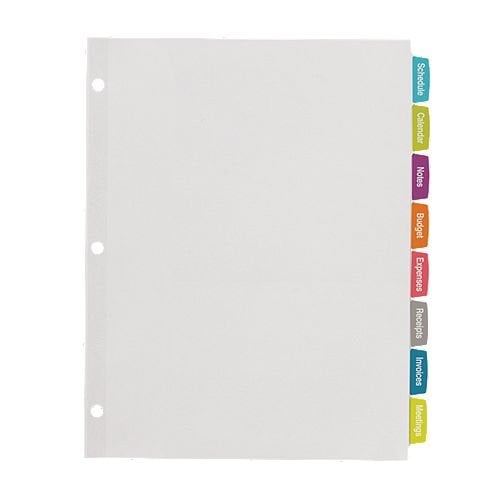 Avery Big Tab Easy Peel 8-Tab Printable White Label Dividers 4 sets - 14433 - Clearance Sale