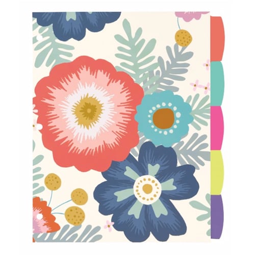 Avery Big Tab Floral Design 5-Tab Reversible Fashion Dividers - 1 Set