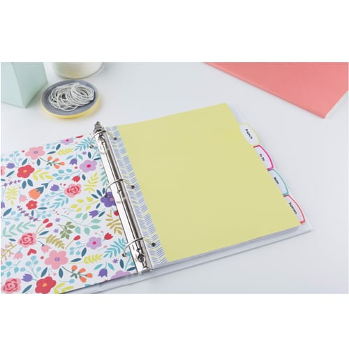Avery Big Tab Floral Design 5-Tab Reversible Fashion Dividers - 1 Set