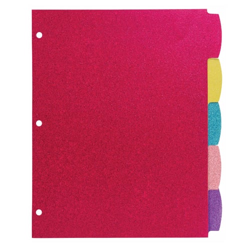 Avery Big Tab Glitter Colored 5-Tab Reversible Fashion Dividers 1 set - 24928