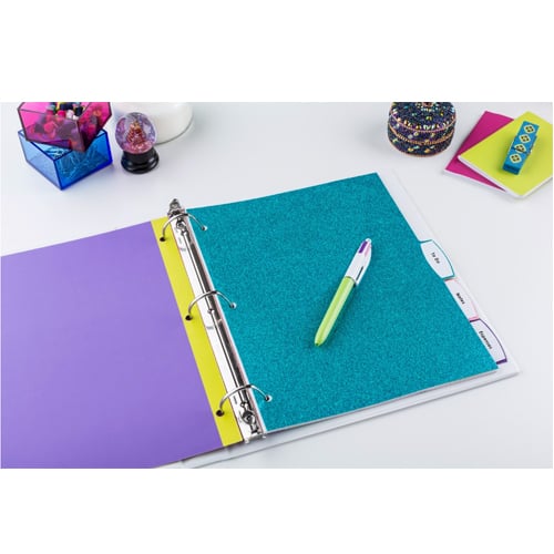 Avery Big Tab Glitter Colored 5-Tab Reversible Fashion Dividers 1 set - 24928