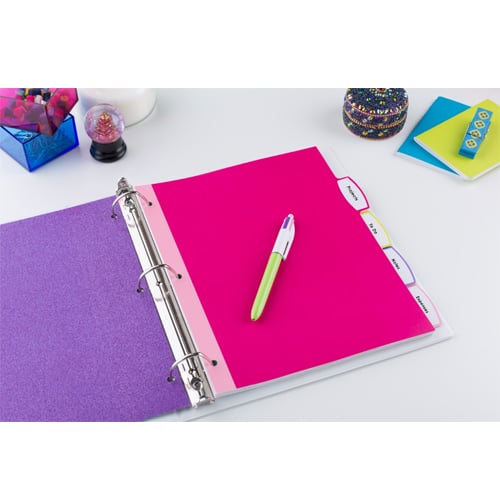 Avery Big Tab Glitter Colored 5-Tab Reversible Fashion Dividers 1 set - 24928