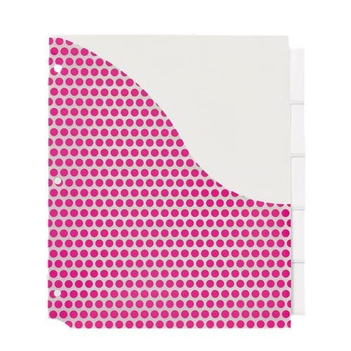 Avery Big Tab Insertable Pocket Clear 5-Tab Plastic Dividers (Fashion Design) - 1 Set