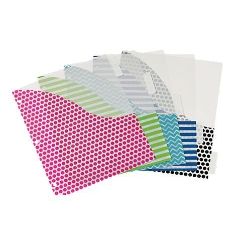 Avery Big Tab Insertable Pocket Clear 5-Tab Plastic Dividers (Fashion Design) - 1 Set