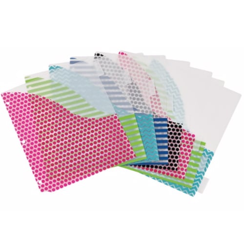 Avery Big Tab Insertable Pocket Clear 8-Tab Plastic Dividers (Fashion Design) - 1 Set